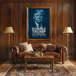 Trump Resolute Blue Patriotic Minimalist Poster