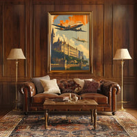 Vintage Victorian Era Architectural Landscape Poster