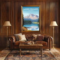Lassen Volcanic National Park Reflection Poster