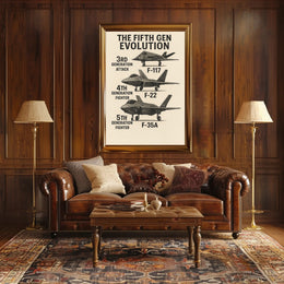 The Evolution of Fighter Jets Poster PosterGoat