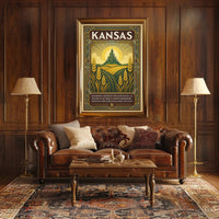 Kansas Heart of America Poster PosterGoat