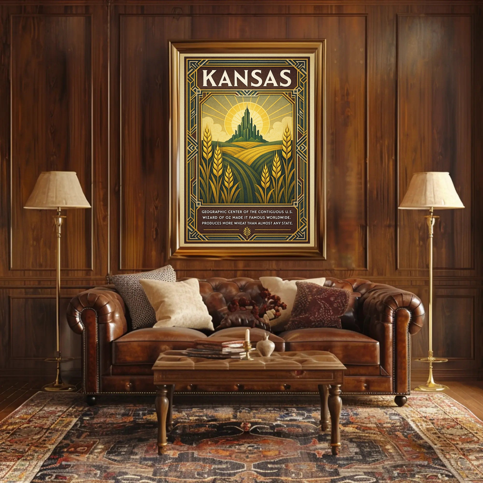 Kansas Heart of America Poster PosterGoat
