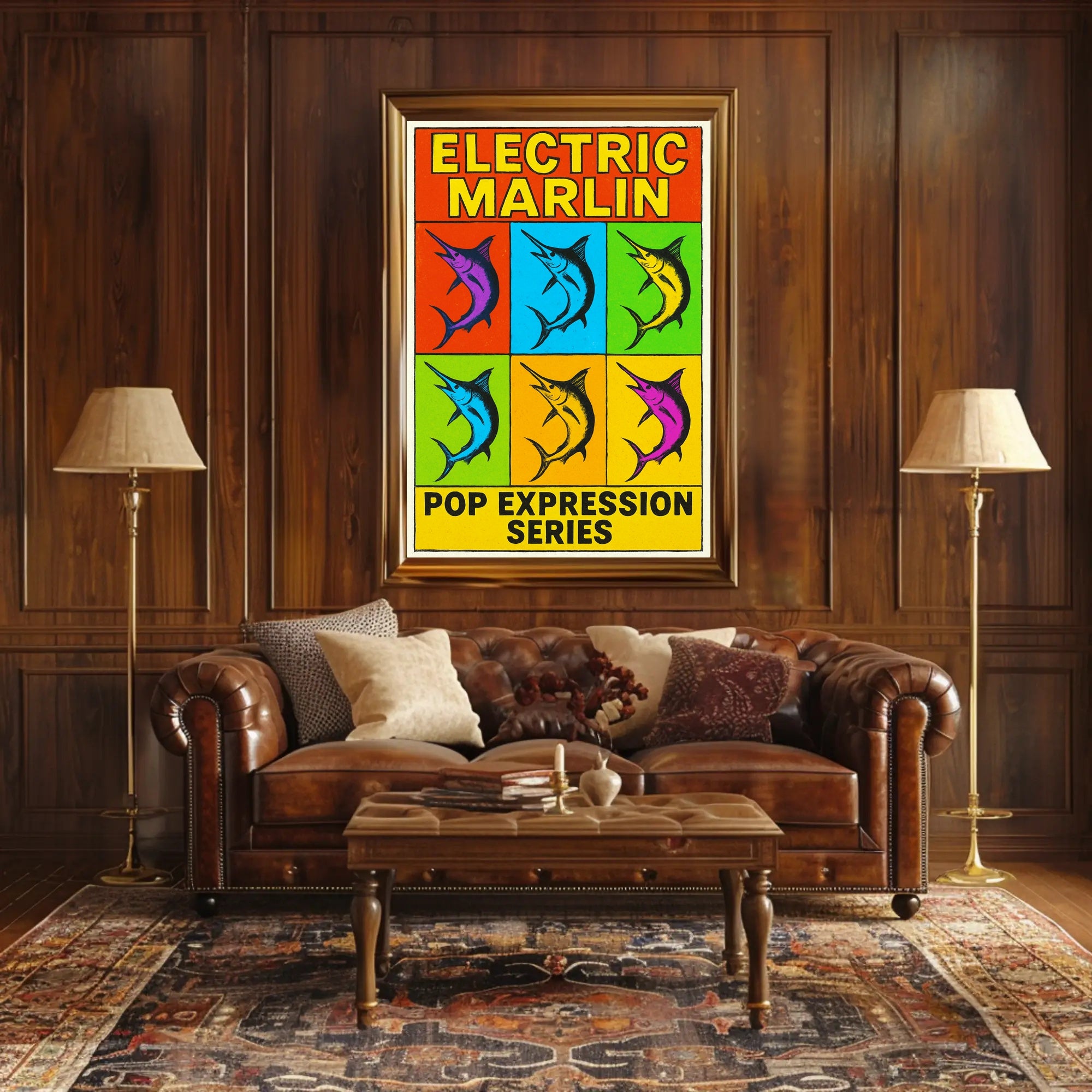 Electric Marlin Pop Expression Series Poster PosterGoat