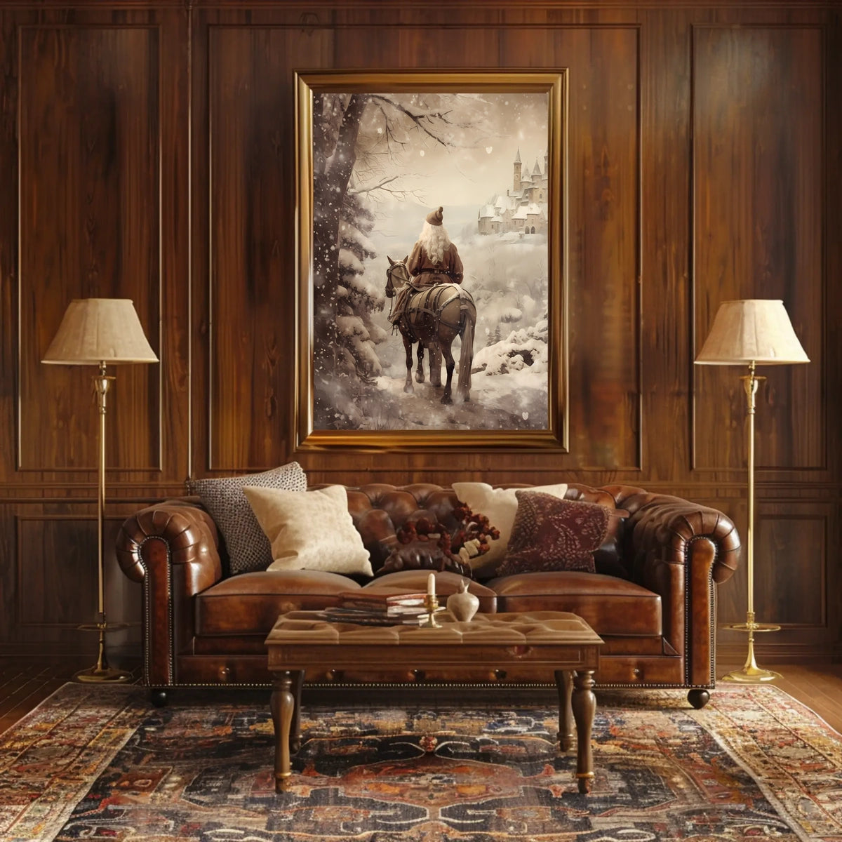 Winter Journey To The Castle Poster