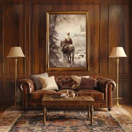 Winter Journey To The Castle Poster