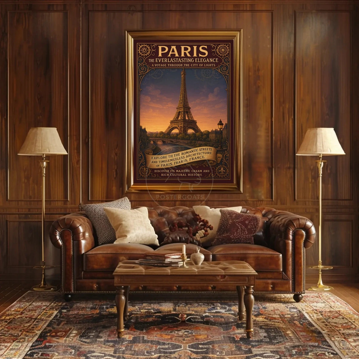 Parisian Elegance Vintage Travel Poster