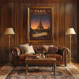 Parisian Elegance Vintage Travel Poster