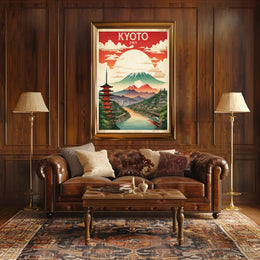 Kyoto Vintage Travel Art Print Poster