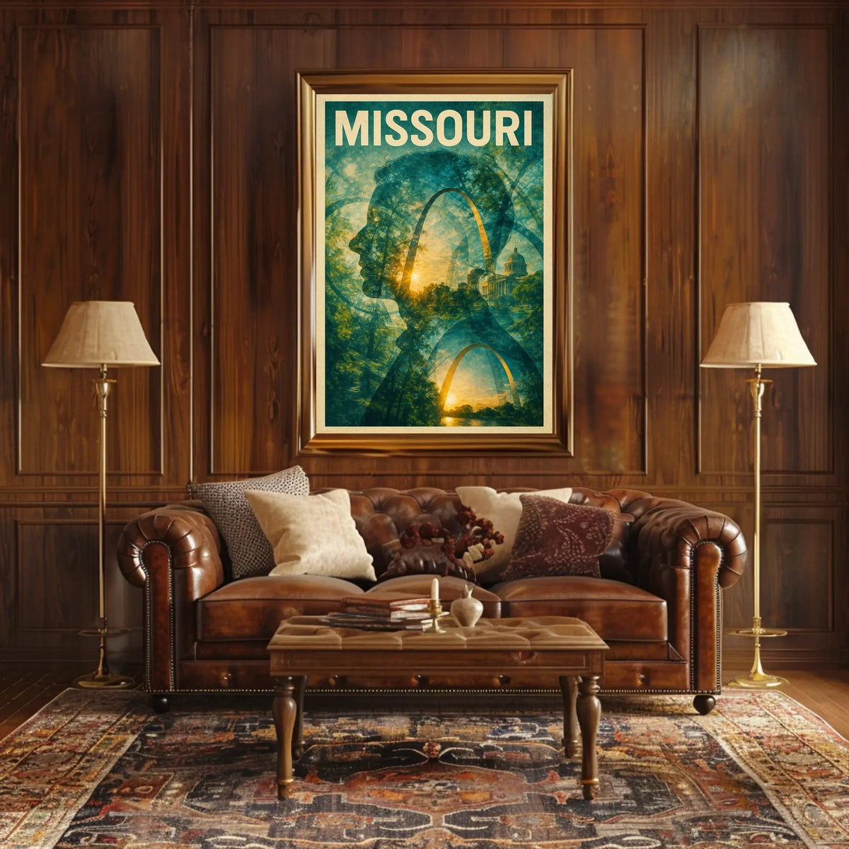 Missouri Silhouette Poster