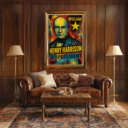 William Henry Harrison 9th President of the United States Graffiti Pop Art Poster