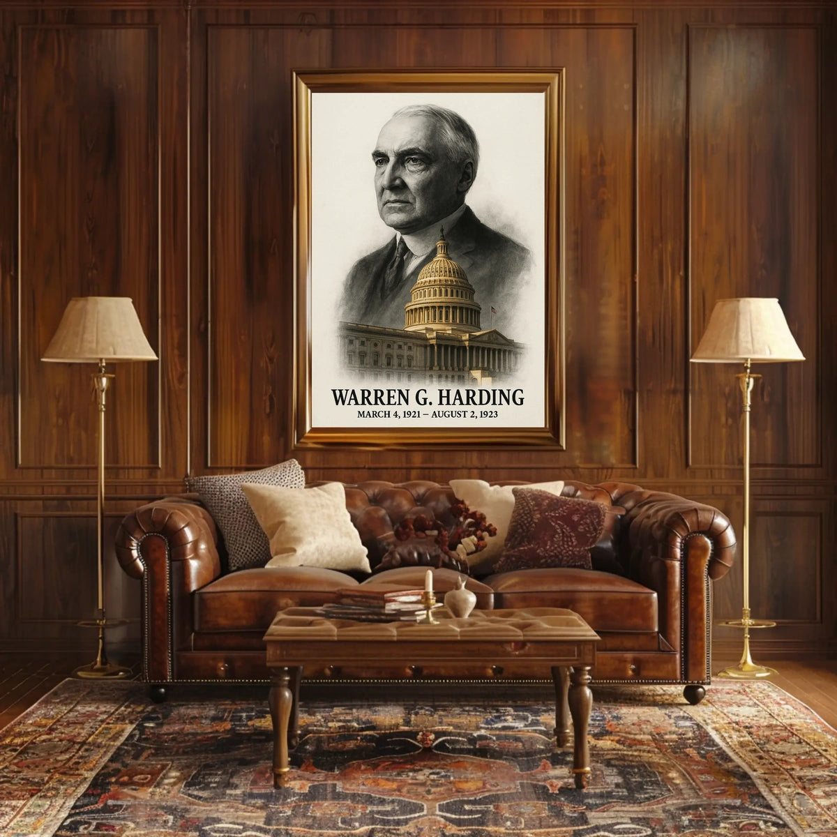 Warren G. Harding 29th President of the United States Reflections Poster