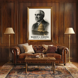 Warren G. Harding 29th President of the United States Reflections Poster