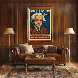 Einstein Relativity Cosmic Science Curious Minds Poster