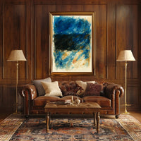 Abstract Blue And Black Composition Poster