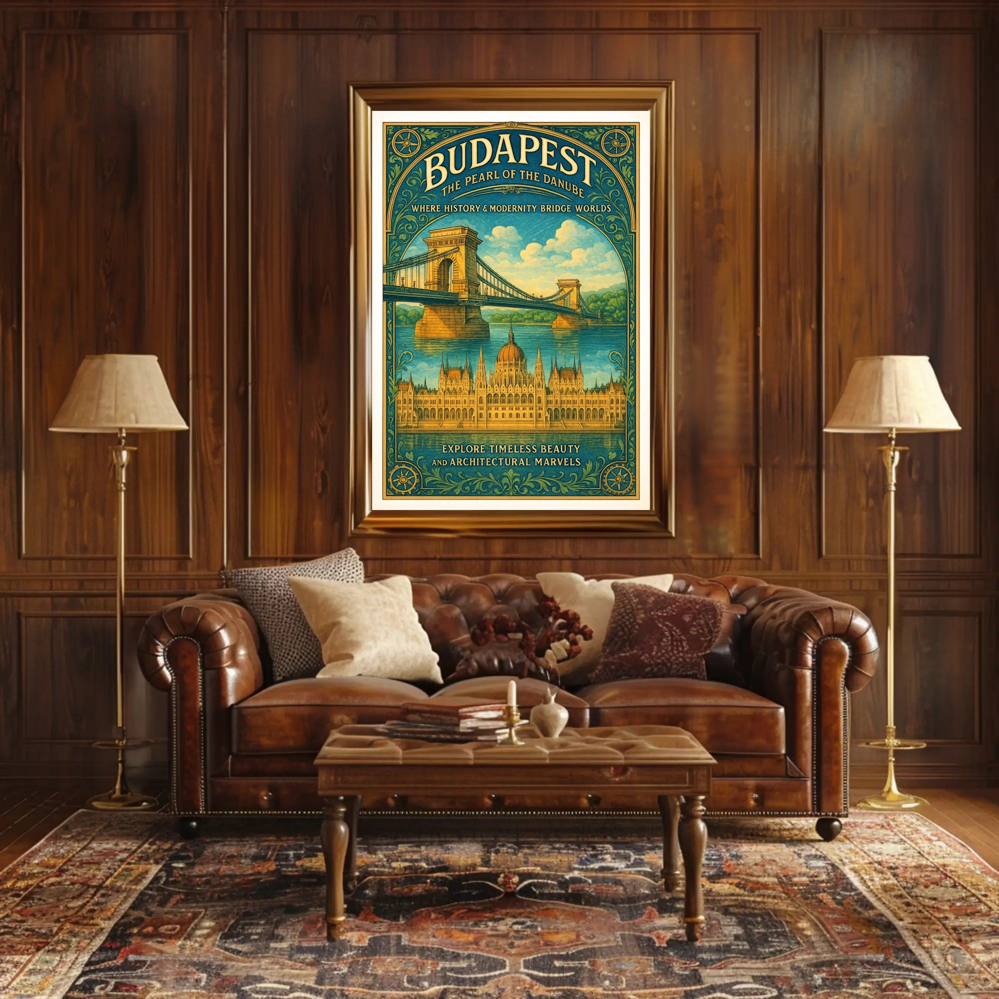 Budapest The Pearl of the Danube Poster