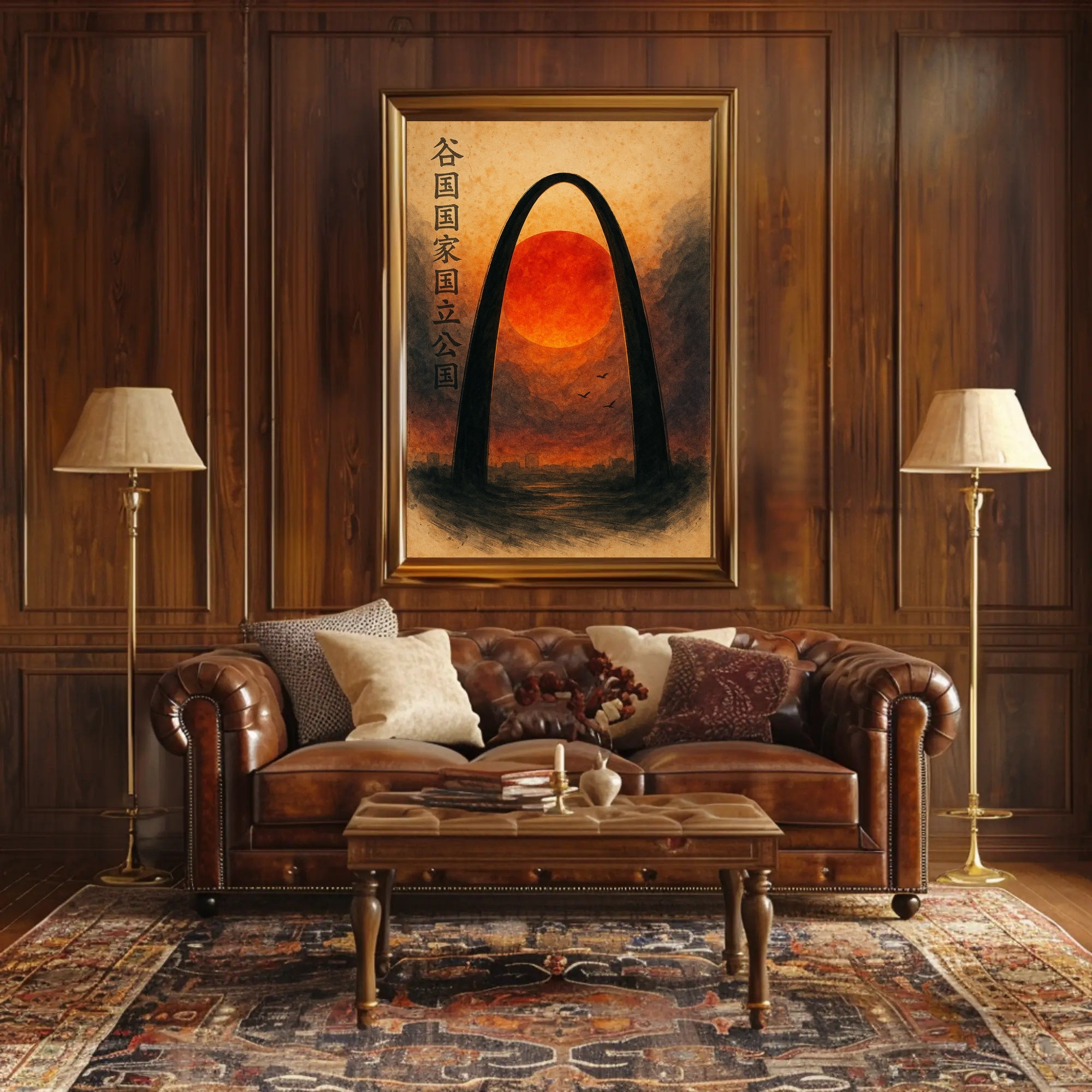Gateway Arch Sunset Wall Art Print