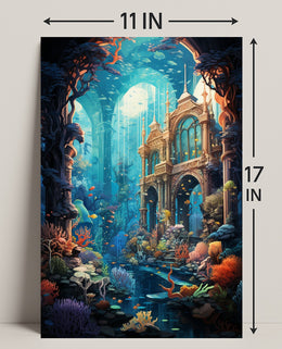 Enchanted Underwater Ruins Poster