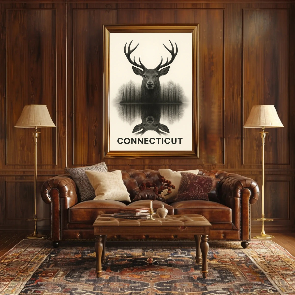 Connecticut Wildlife Reflection Poster