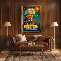 Albert Einstein Relativity Vintage Scholar Poster