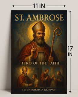 St. Ambrose Hero of the Faith Wall Art PosterGoat