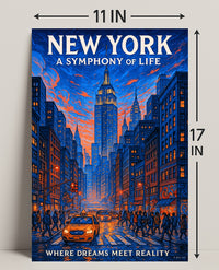 New York A Symphony of Life Poster PosterGoat