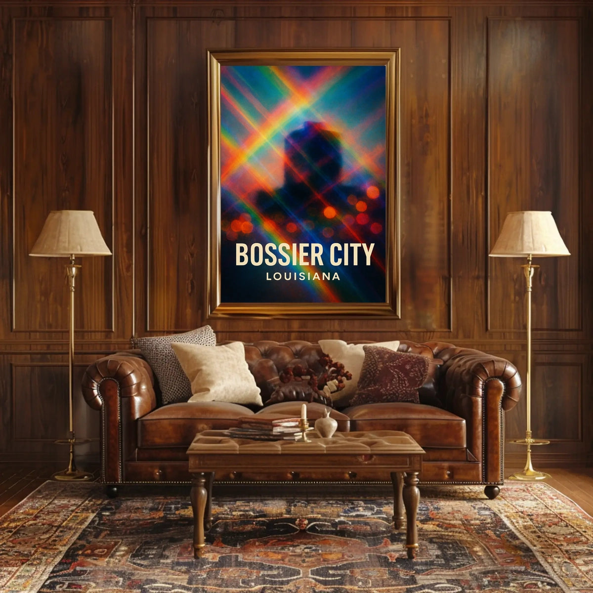 Bossier City Louisiana Scenic Minimalist Urban Life Poster