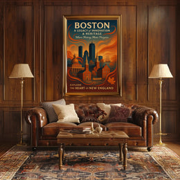 Boston A Legacy of Innovation Heritage Poster PosterGoat