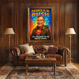 George H. W. Bush 41st President Poster PosterGoat