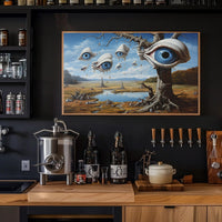 Surreal Landscape with Eyes: Abstract or Artistic Poster