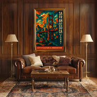 San Francisco Modern Cityscape Poster Wall Art
