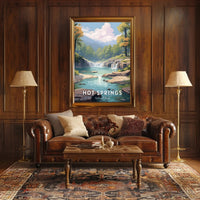 Hot Springs National Park Poster Scenic Travel Print