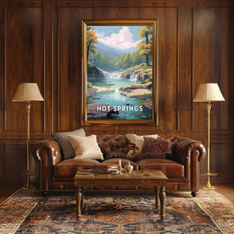 Hot Springs National Park Poster Scenic Travel Print