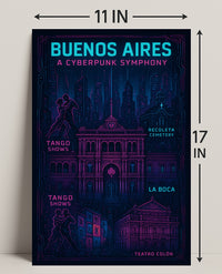 Buenos Aires A Cyberpunk Symphony Poster PosterGoat