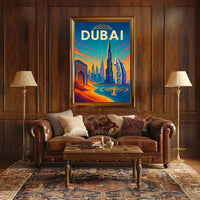 Dubai Poster City Of Wonders Vibrant Skyline For Travelers