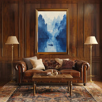 Tranquil Mountain Reflection Art Print Poster for Home Decor PosterGoat