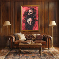 Skulls And Roses Poster