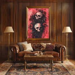 Skulls And Roses Poster