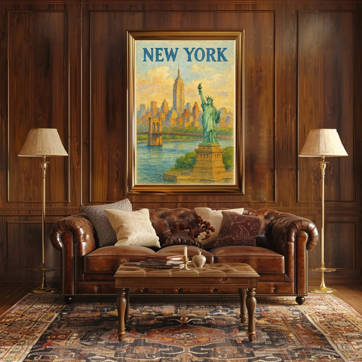 New York City Landmarks Poster