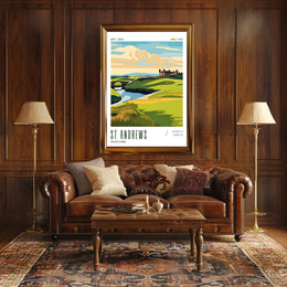 St Andrews Historical Landscape Travel Poster
