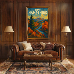 New Hampshire Autumn Landscape Poster