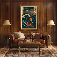 Surfing Adventure in Japan Poster