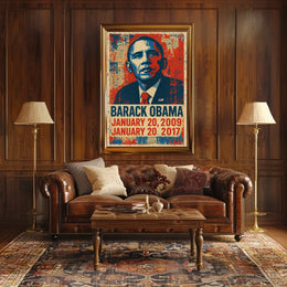 Barack Obama 44th President of the United States Street Art Mashup Poster