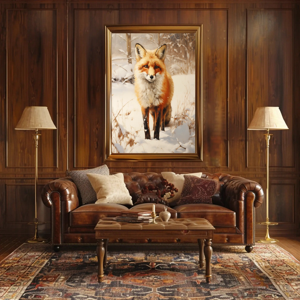 Winter Fox In The Snow Poster