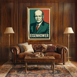 Dwight Eisenhower Historical Figure Vintage Ads Photography Realism Decor Lovers Wanderlust Poster
