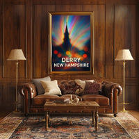 Derry New Hampshire Vibrant Impressionism Poster