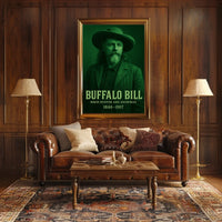 Buffalo Bill Bison Hunter Vintage Historical or Presidential Poster