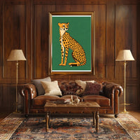 Cheetah Majestic Illustration Poster Wall Art