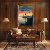 Golden Gate Suspension Bridge Art Print - Travel Poster