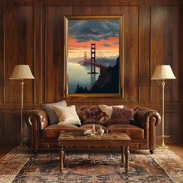 Golden Gate Suspension Bridge Art Print - Travel Poster