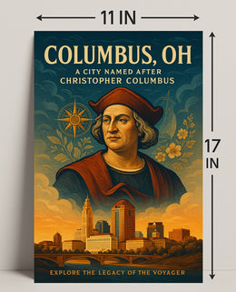 Columbus OH Tribute Poster Wall Art Print PosterGoat